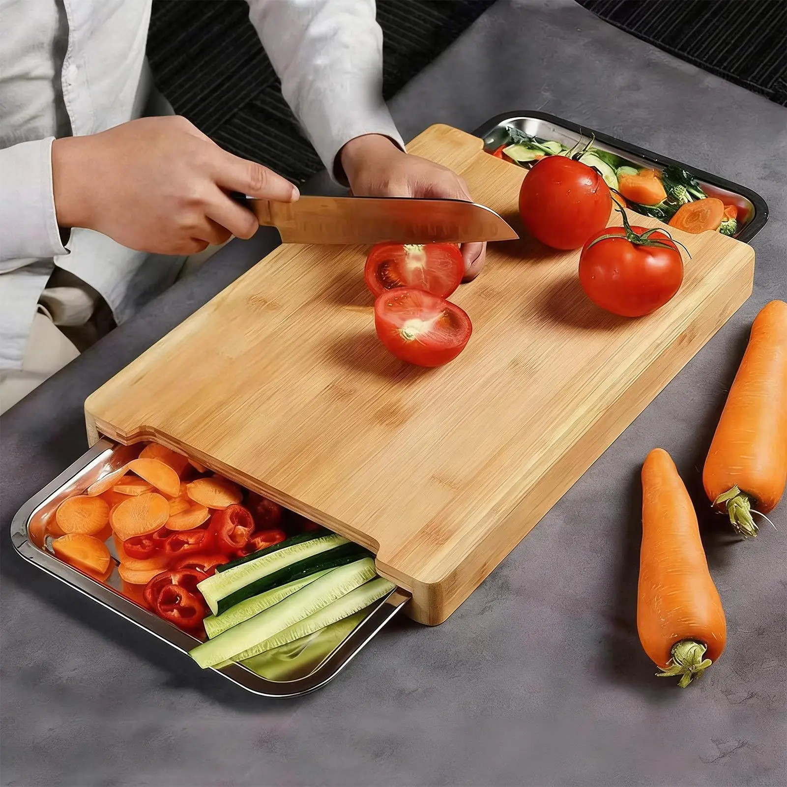 Kitchen Eco-friendly Bamboo Cu - Bamboo Cutting Board ulasan dan harga