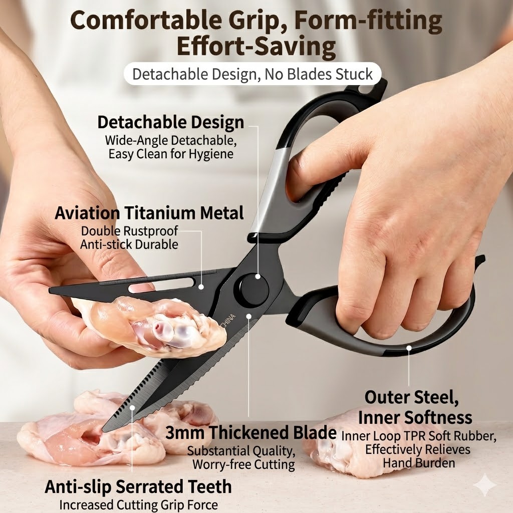 Kitchen scissors Titanium Chic - Kitchen Handy Gadgets ulasan dan harga