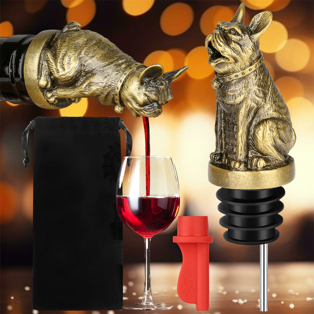Cute French Bulldog Wine Pouer - Kitchen Handy Gadgets ulasan dan harga