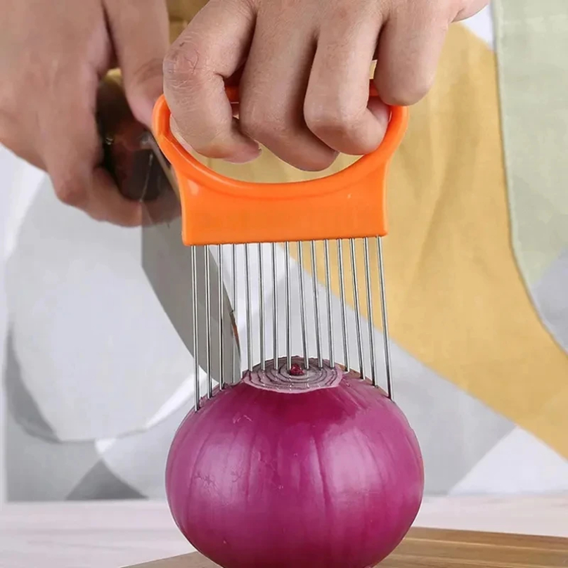 Stainless Steel Onion Cutter H - Kitchen Gadgets Cutting Tools ulasan dan harga